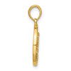 Gold Polished Round Zodiac Pendant