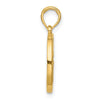 Gold Polished Round Zodiac Pendant