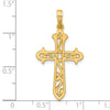 14K Polished Cross Pendant