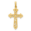 14K Polished Cross Pendant