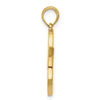 14K Polished MOM And Heart Pendant