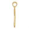 14K Polished Textured Scissor and Comb Pendant