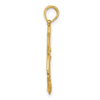 14K Polished Compass And Anchor with Rope Pendant