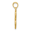 14K Polished Heart Crown Pendant