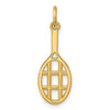 14K Polished Tennis Racket Pendant