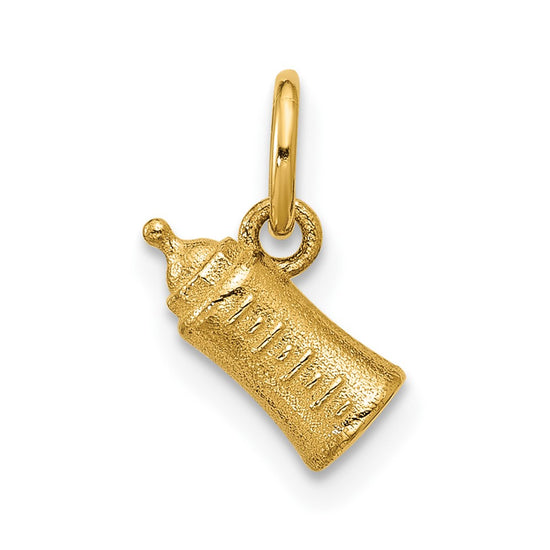 14K Polished Baby Bottle Pendant