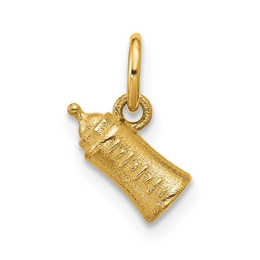 14K Polished Baby Bottle Pendant