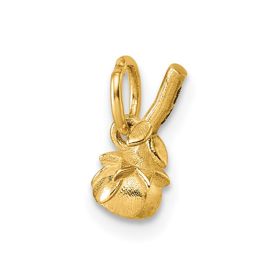 14K Polished Rose Flower Pendant