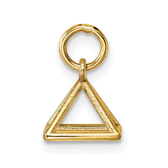14K Polished Rectangular Pyramid Shape Pendant