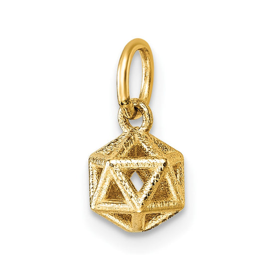 14K Polished Podium Pendant