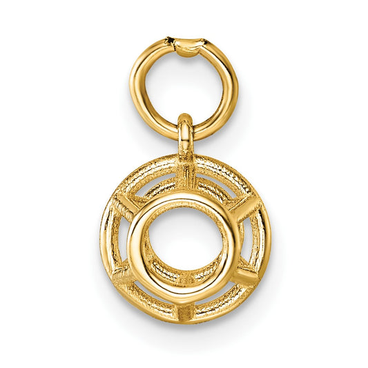 14K Polished Pentagonal Shape Pendant