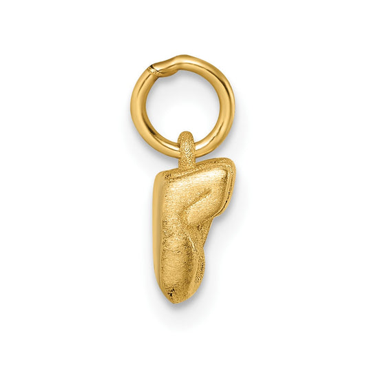 14K Polished Fist Hand Pendant