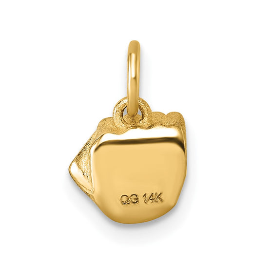 14K Polished Fist Hand Pendant