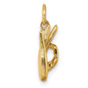 14K Polished OK Hand Pendant