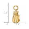 14K Polished OK Hand Pendant
