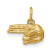 14K Polished 2-Finger Point Hand Pendant