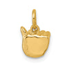 Gold ASL Alphabet Pendant