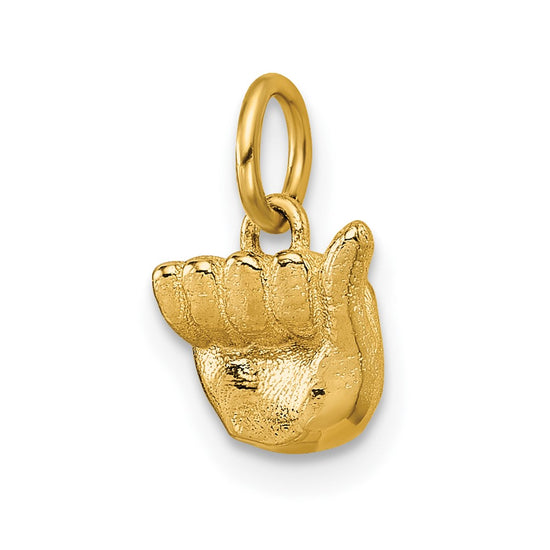 Gold ASL Alphabet Pendant