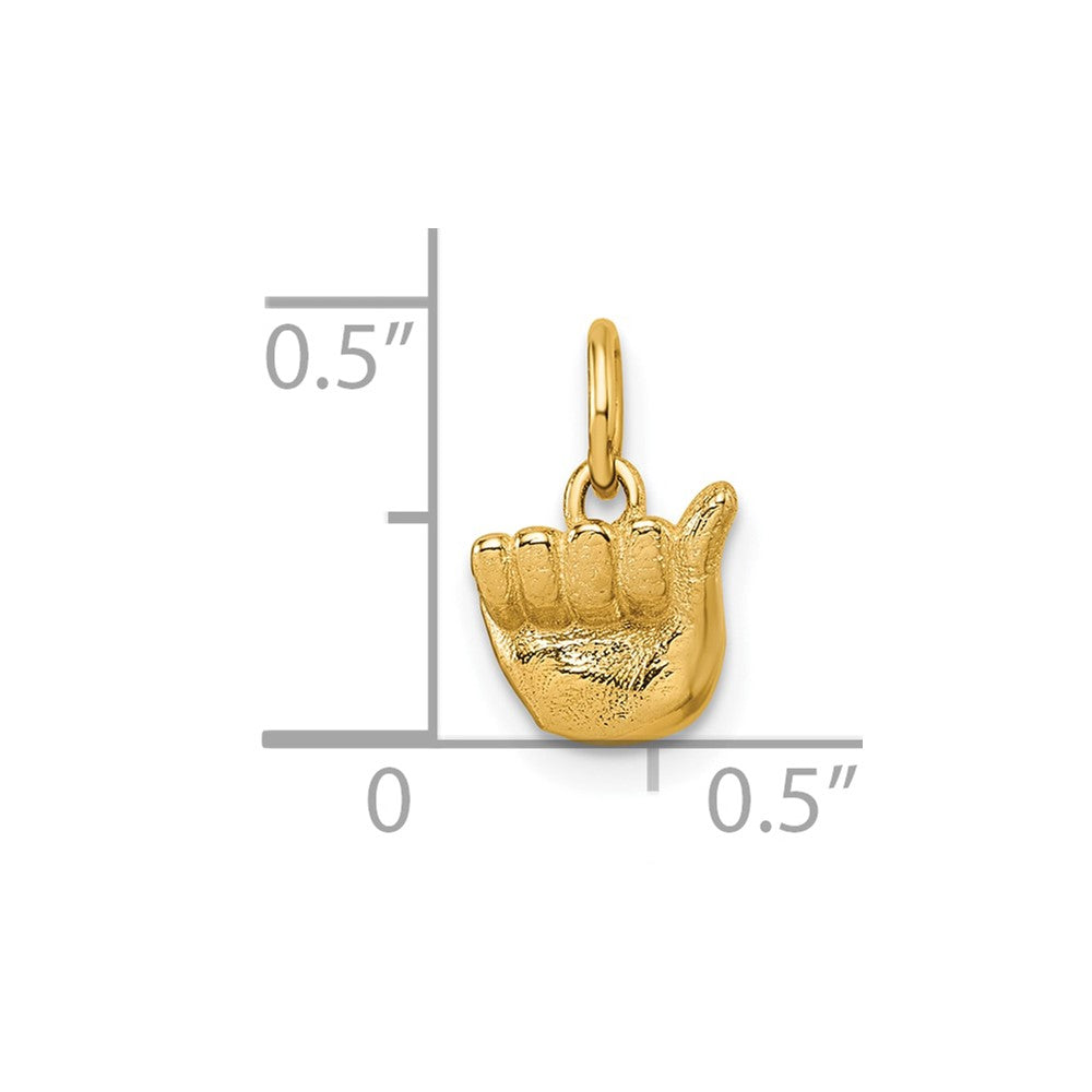 Gold ASL Alphabet Pendant