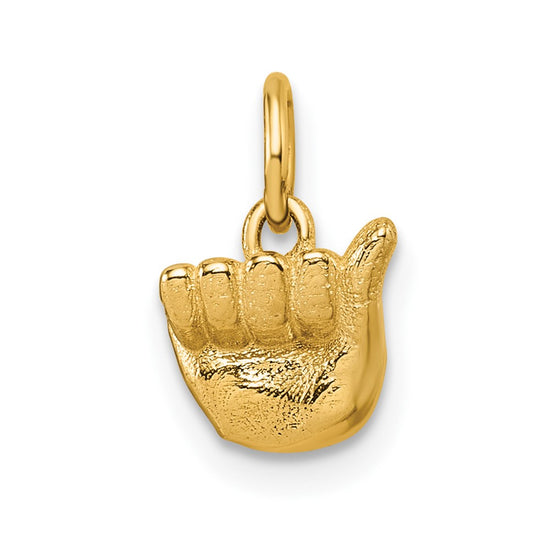 Gold ASL Alphabet Pendant