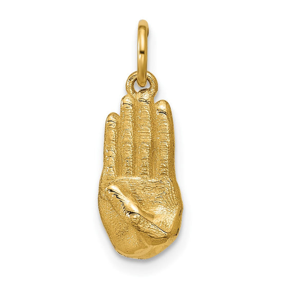 Gold ASL Alphabet Pendant