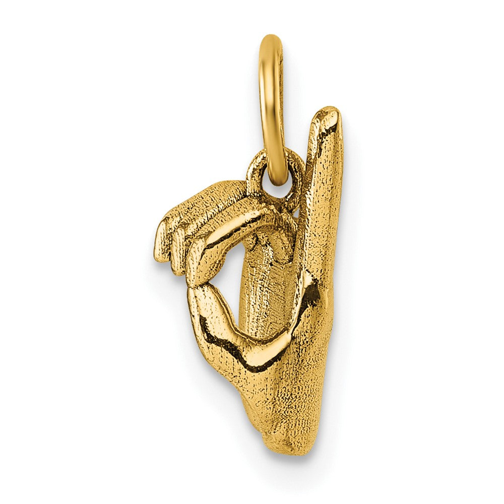 Gold ASL Alphabet Pendant