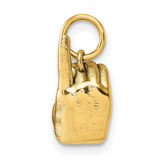 Gold ASL Alphabet Pendant