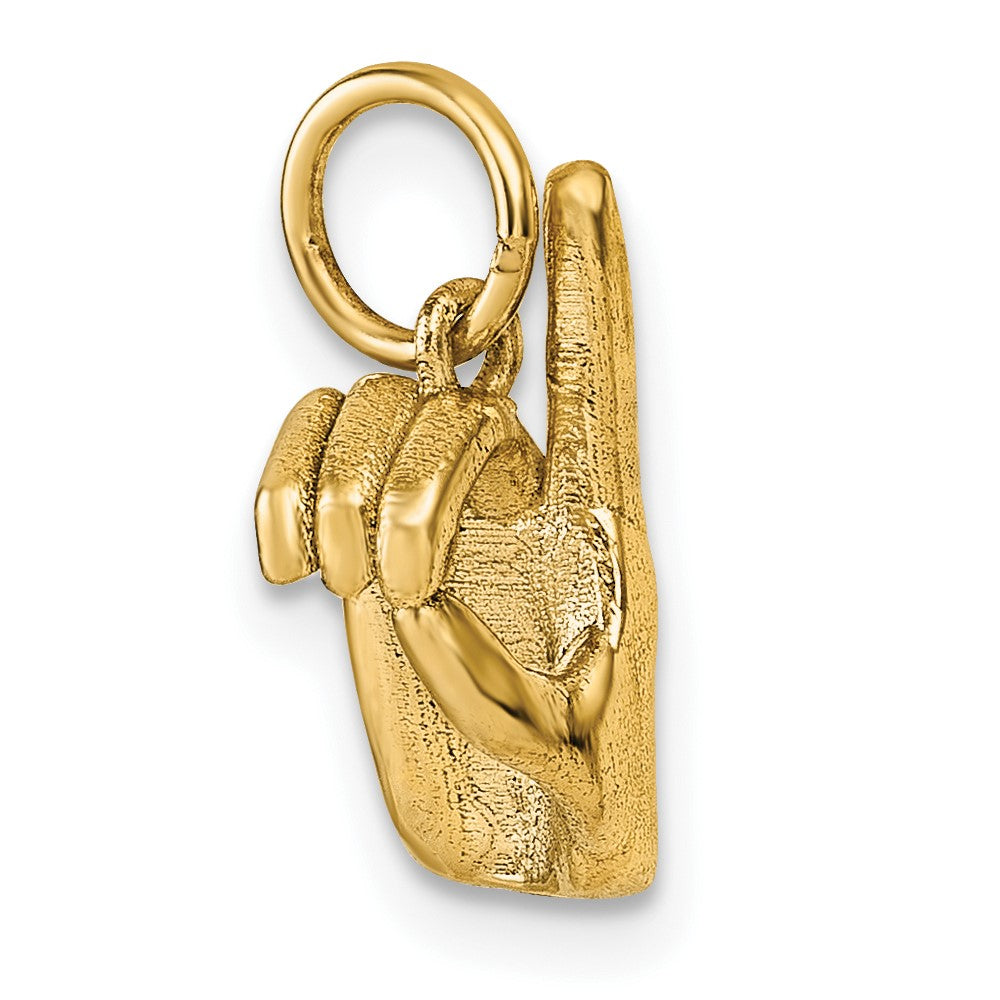 Gold ASL Alphabet Pendant