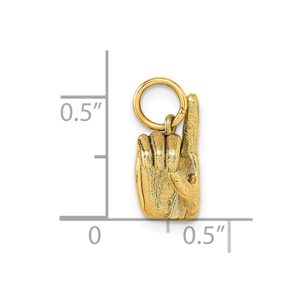 Gold ASL Alphabet Pendant