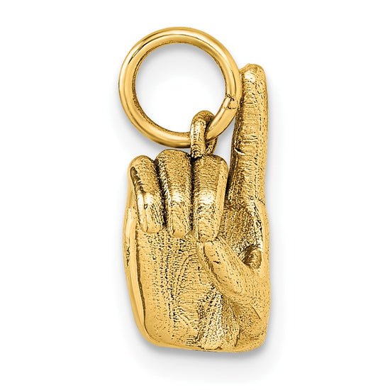 Gold ASL Alphabet Pendant