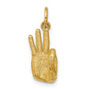 Gold ASL Alphabet Pendant