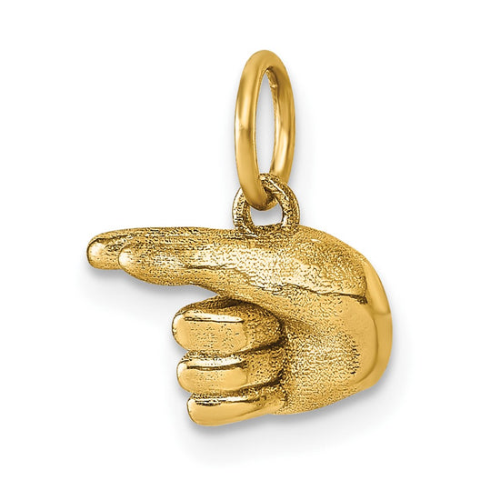 Gold ASL Alphabet Pendant