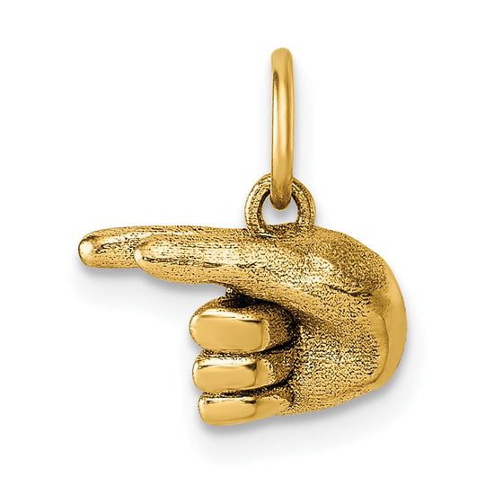 Gold ASL Alphabet Pendant