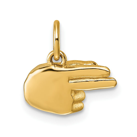 Gold ASL Alphabet Pendant