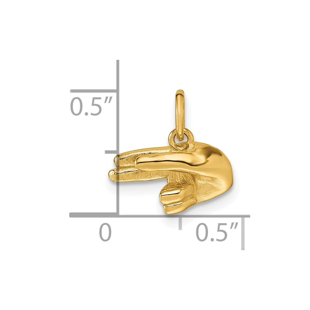 Gold ASL Alphabet Pendant