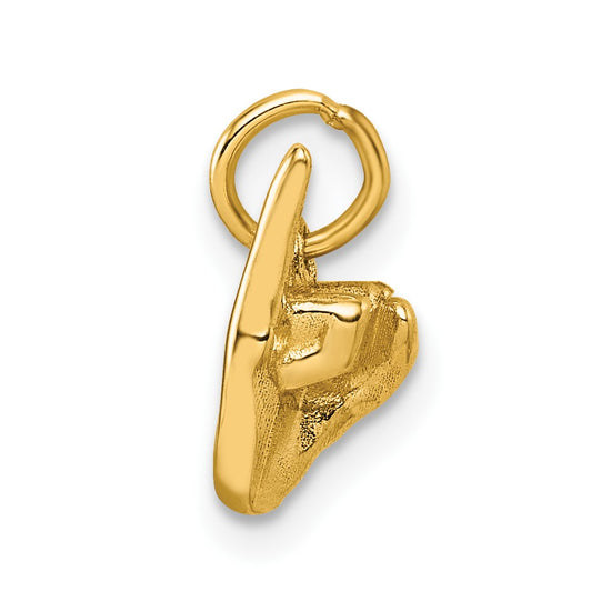 Gold ASL Alphabet Pendant