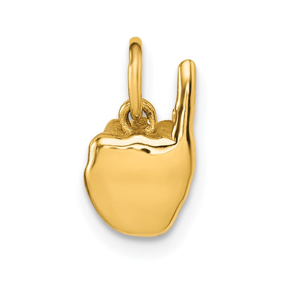 Gold ASL Alphabet Pendant