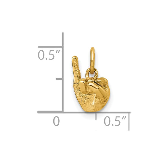 Gold ASL Alphabet Pendant