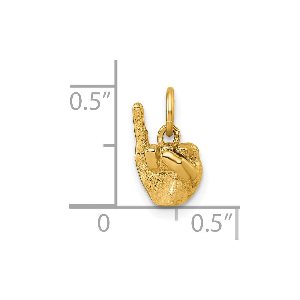 Gold ASL Alphabet Pendant