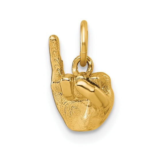 Gold ASL Alphabet Pendant