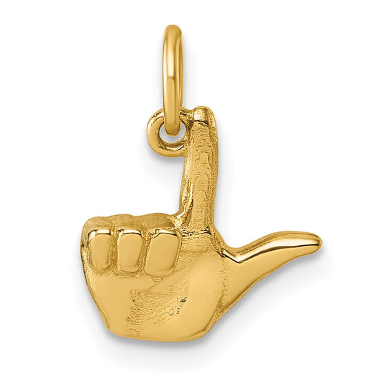 Gold ASL Alphabet Pendant