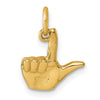 Gold ASL Alphabet Pendant