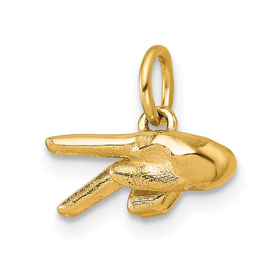 Gold ASL Alphabet Pendant