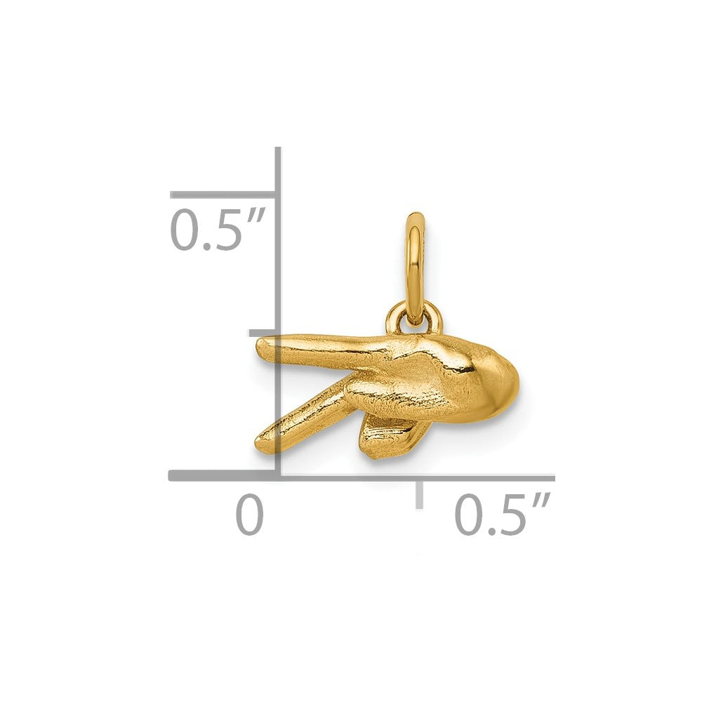 Gold ASL Alphabet Pendant
