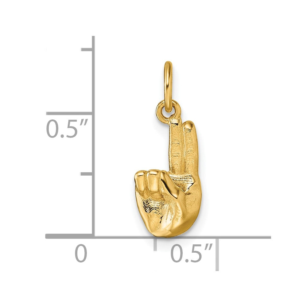 Gold ASL Alphabet Pendant