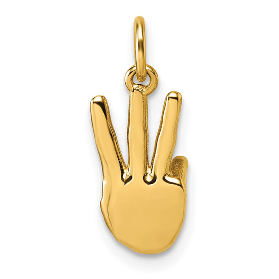 Gold ASL Alphabet Pendant