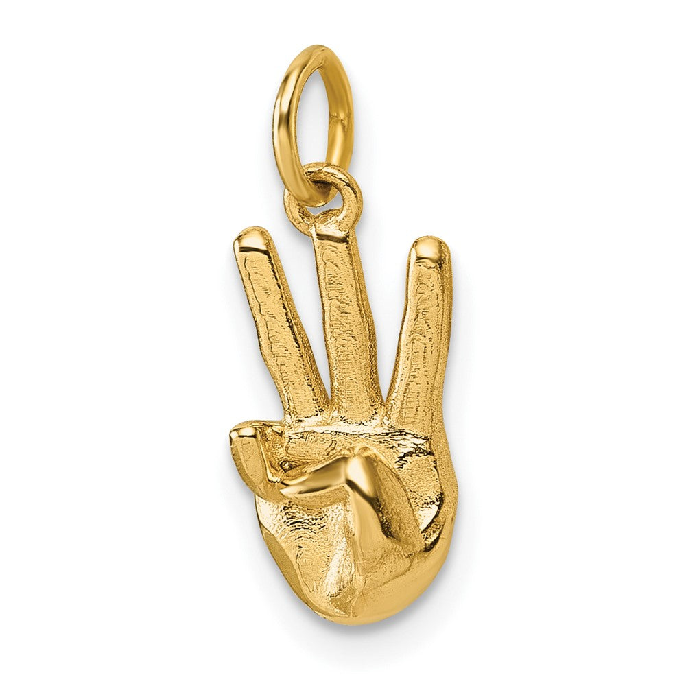 Gold ASL Alphabet Pendant