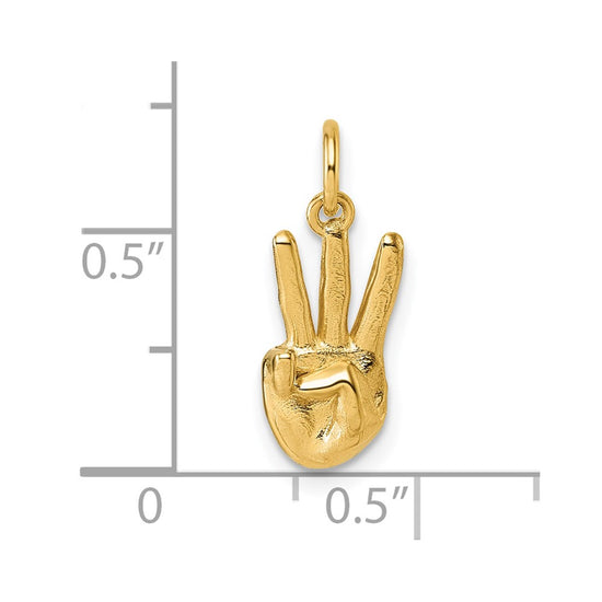 Gold ASL Alphabet Pendant