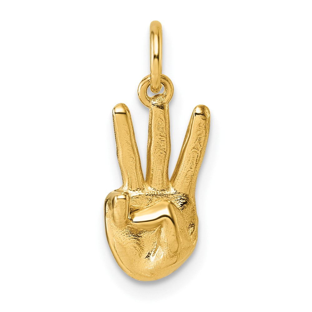 Gold ASL Alphabet Pendant