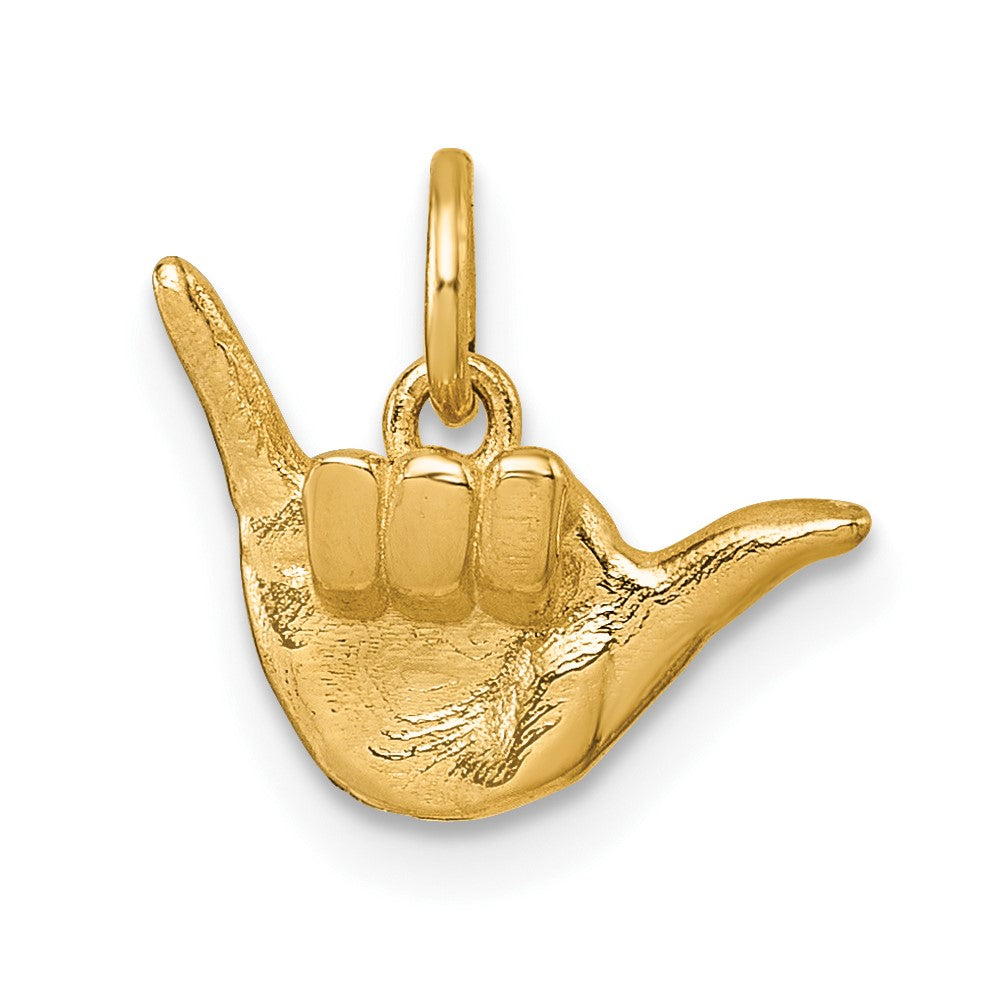 Gold ASL Alphabet Pendant